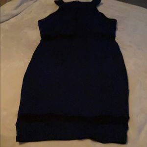 👗 Navy blue and black dress